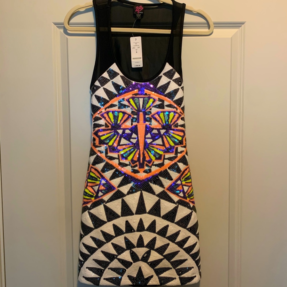 Small Women’s 2B Bebe Sequin and Mesh Dress